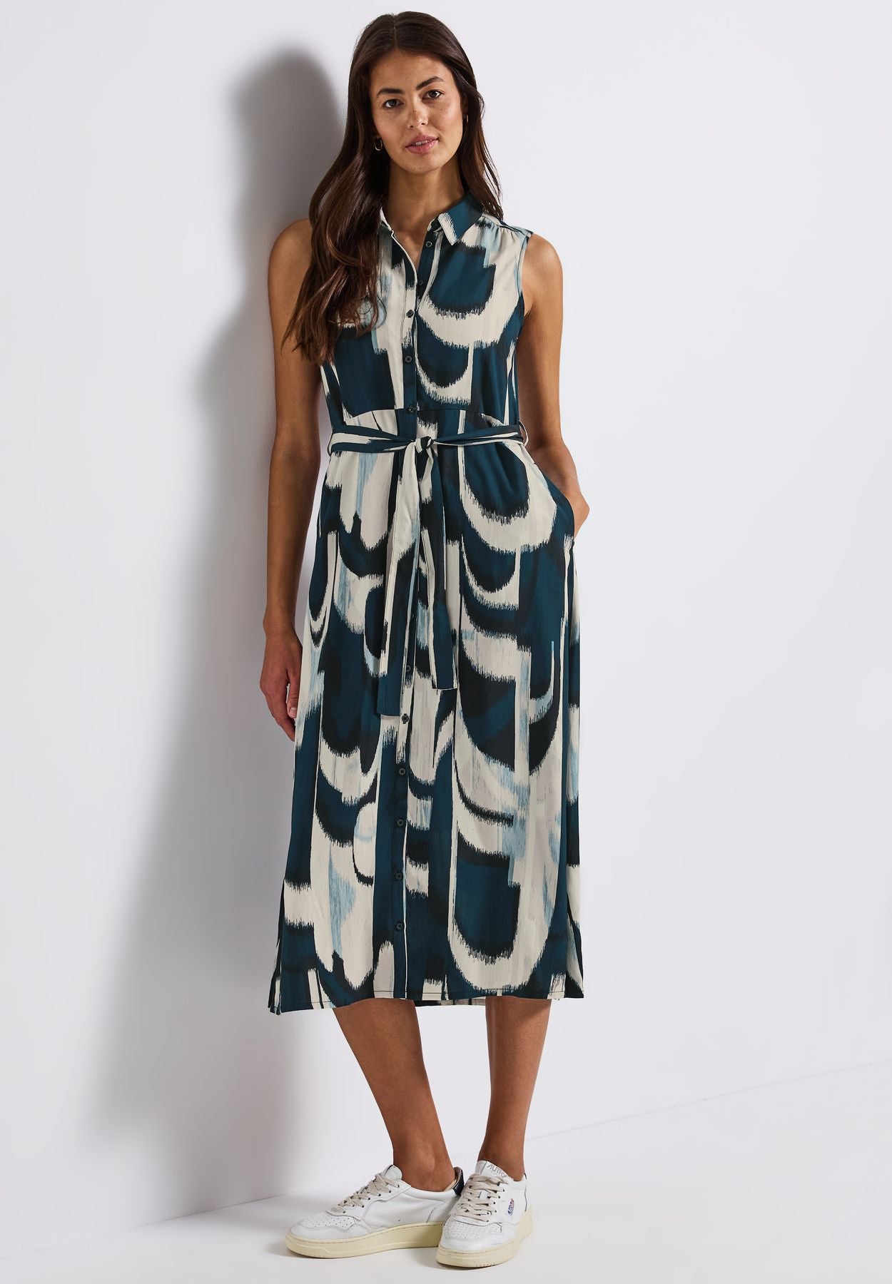 Blusenkleid mit Ikat Print
