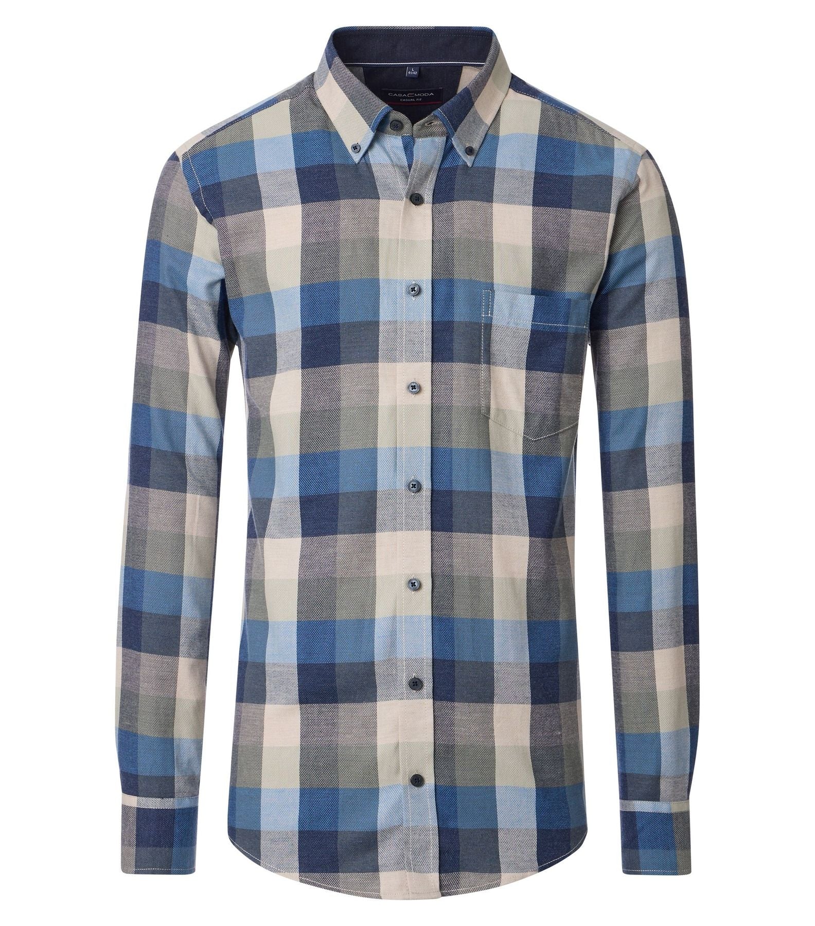 Freizeithemd in trendigem Blockkaro
