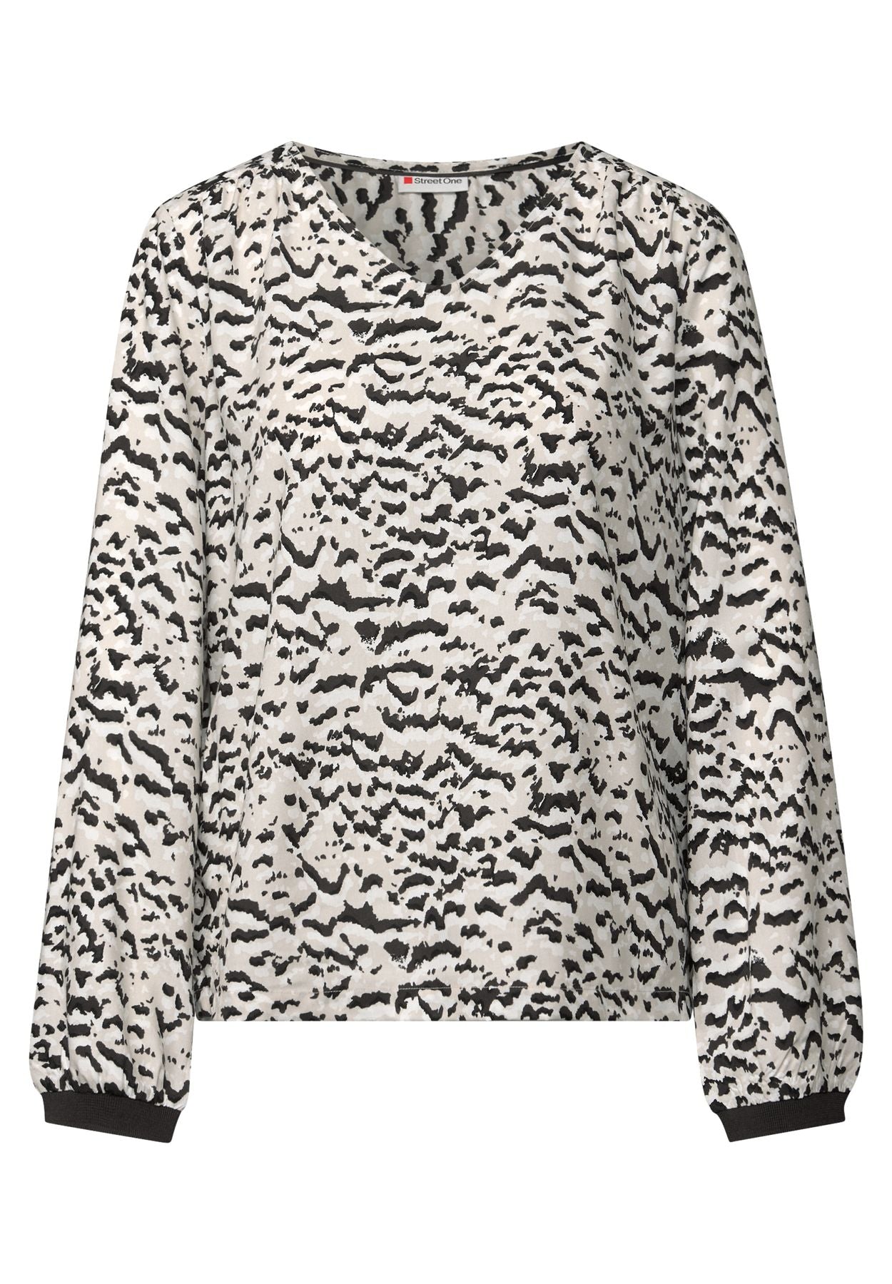 V-Neck Bluse mit Tape