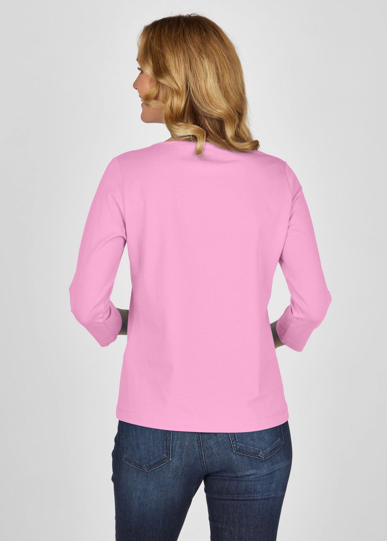 Baumwoll-T-Shirt in uni