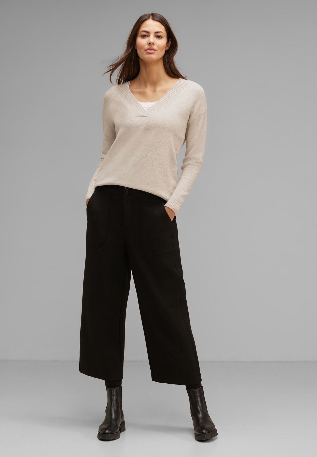 V-Ausschnitt Pullover