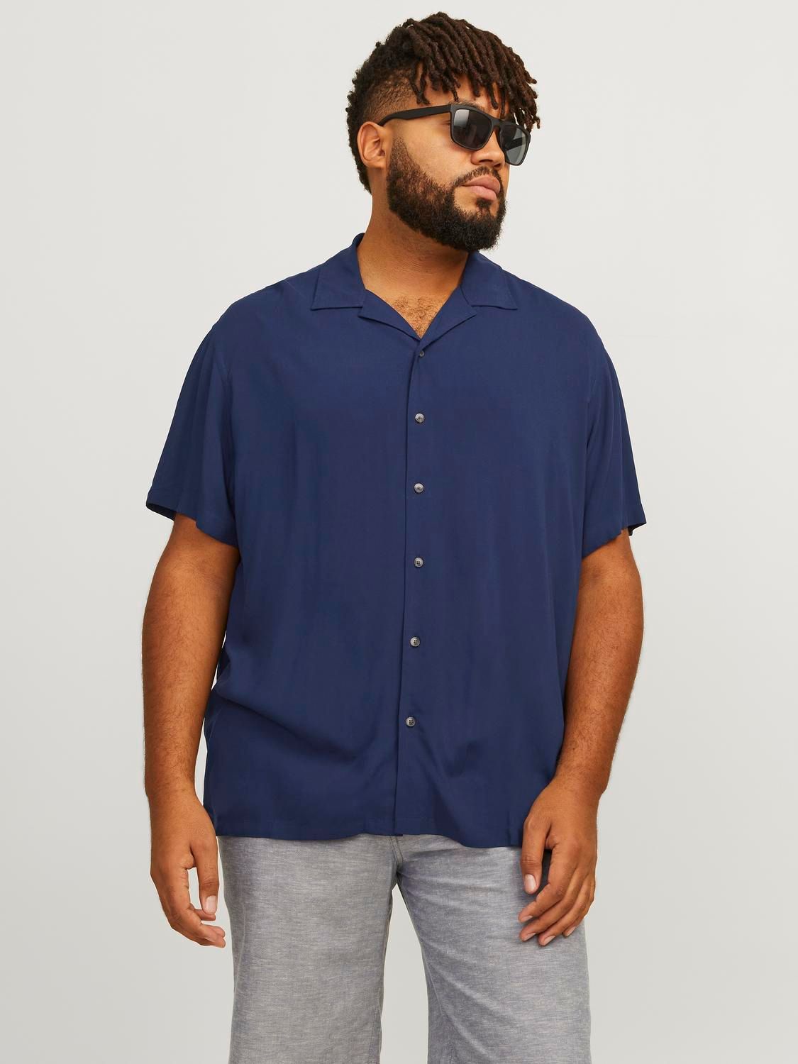 JJEJEFF SOLID RESORT SHIRT SS SN PLS