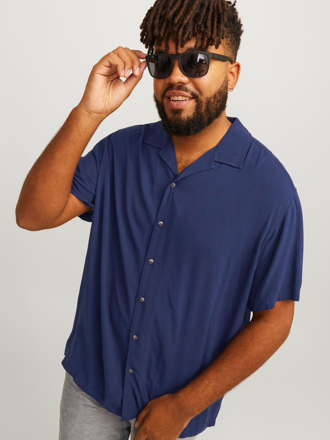 JJEJEFF SOLID RESORT SHIRT SS SN PLS