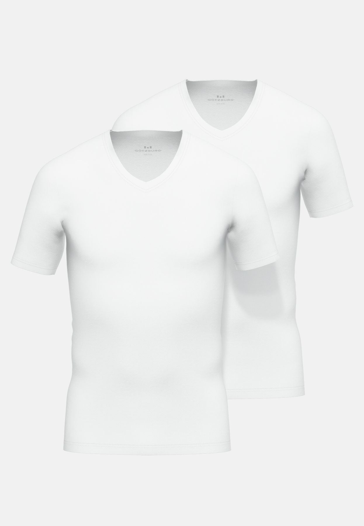 GÖTZBURG Herren T-Shirt uni 2er Pack