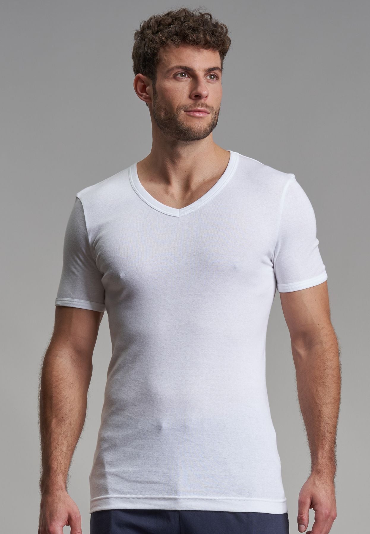 GÖTZBURG Herren T-Shirt uni 2er Pack