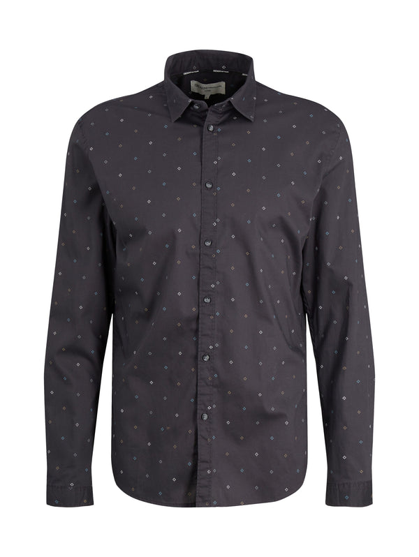 fitted printed shirt