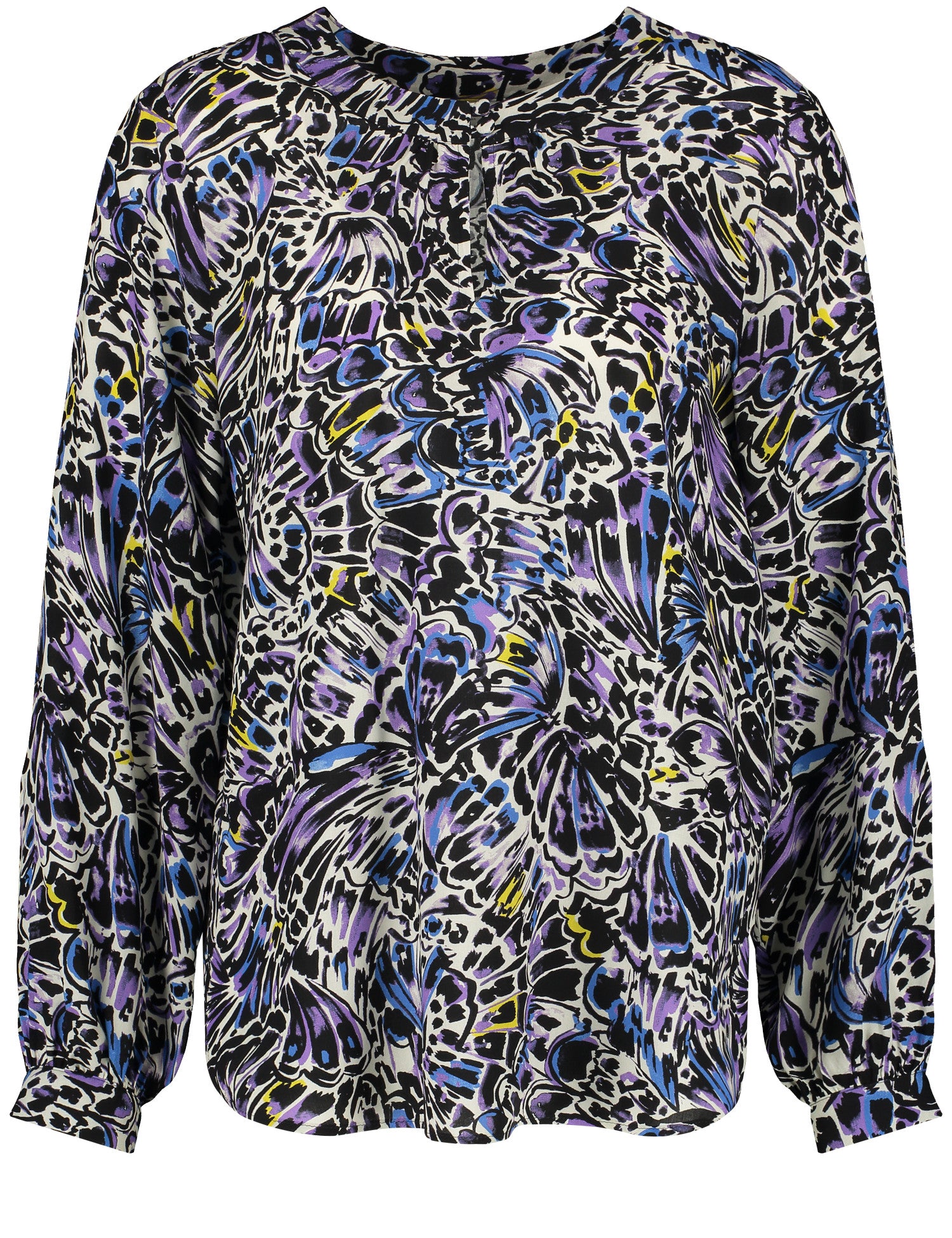 Fließende Bluse mit Allover-Muster