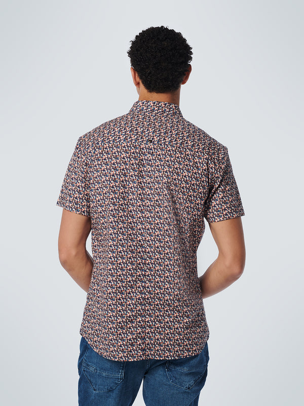 Shirt Short Sleeve Allover Printed Stretch Responsible Choice Cotton