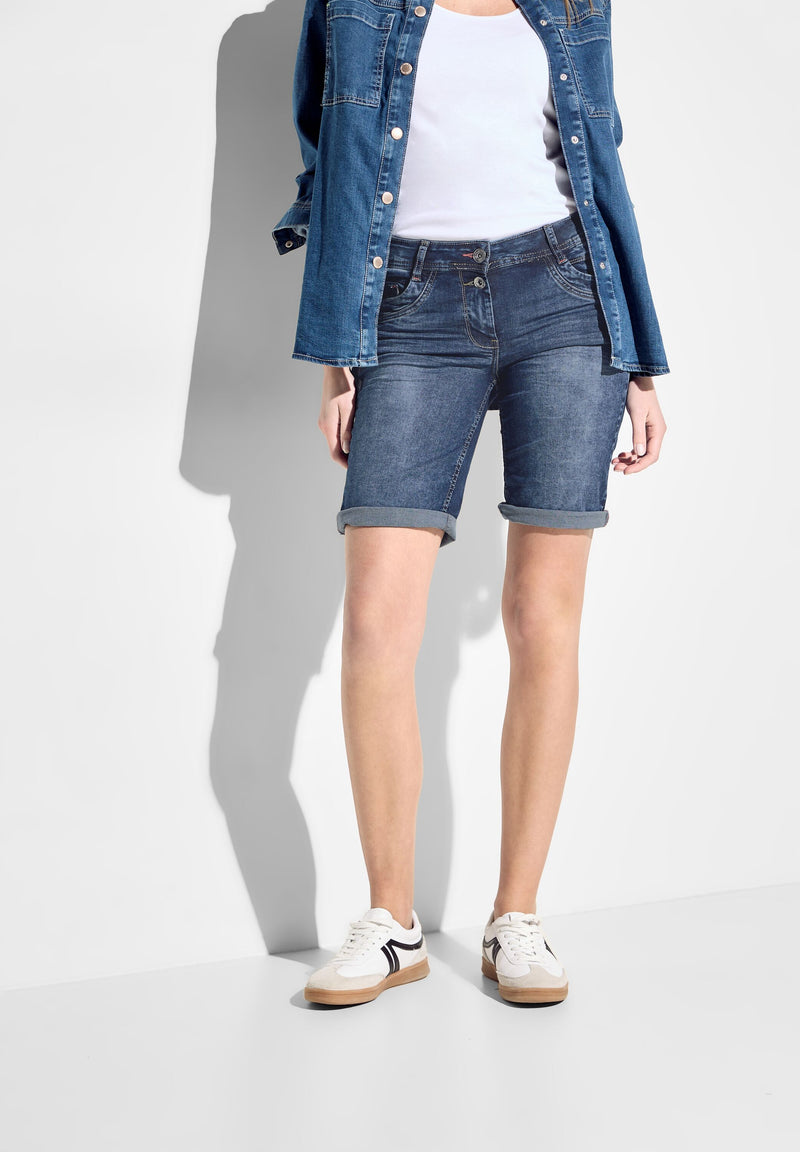 Mittelblaue Jeans Shorts