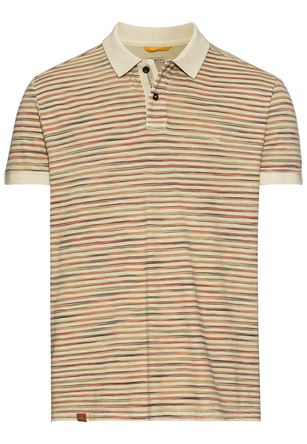 Jersey Poloshirt mit Multicolour-Streifen
