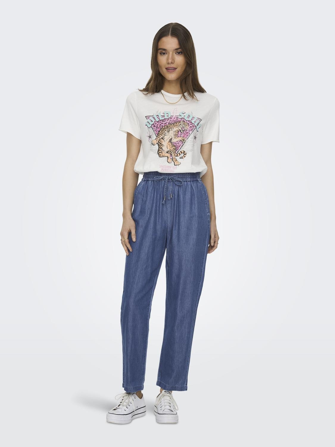 ONLBEA HW ELASTIC DNM STRING PANT BJ