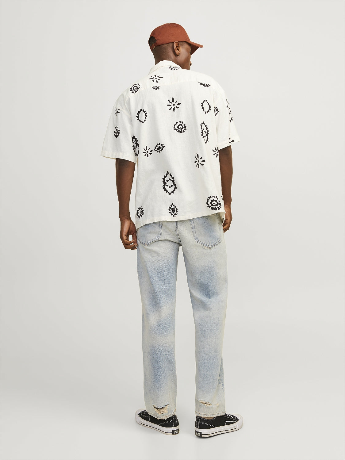 JORNOTO LINEN AOP SHIRT SS LN