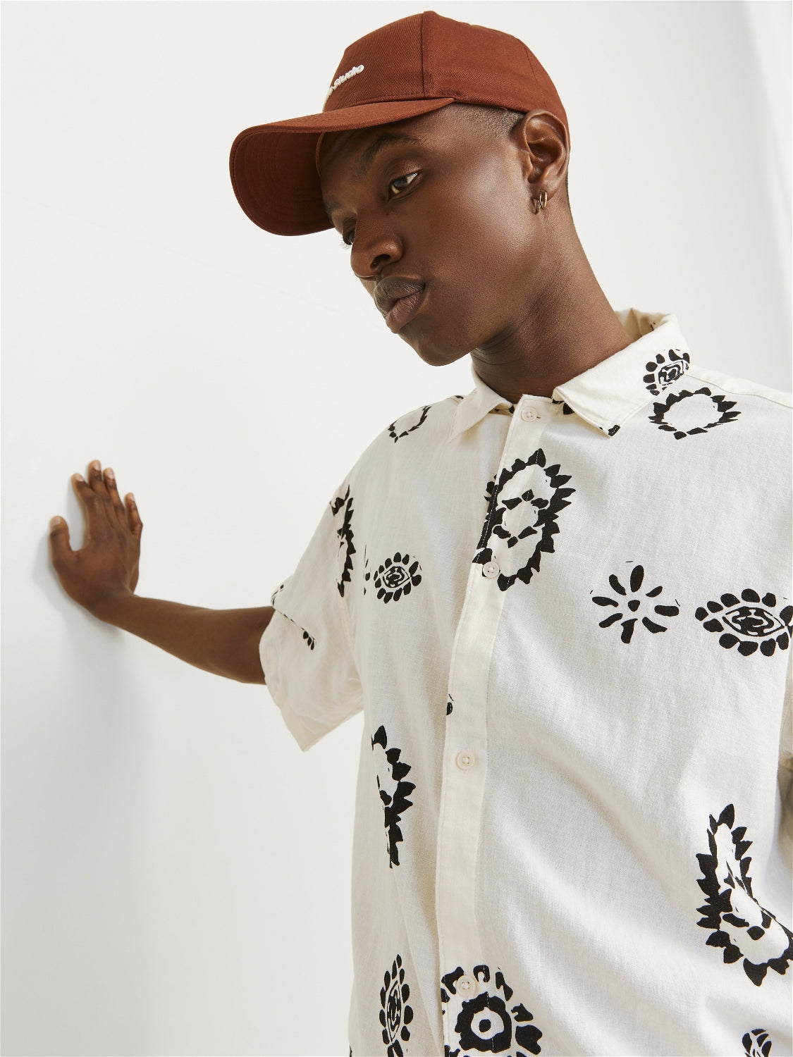 JORNOTO LINEN AOP SHIRT SS LN