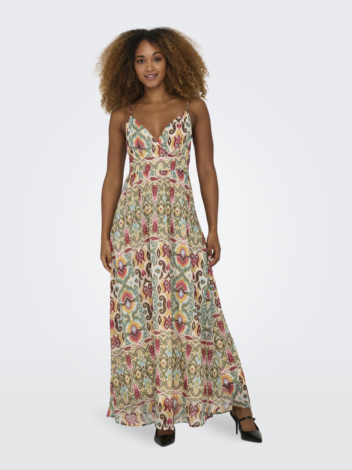 ONLASTA LIFE STRAP VNECK ANKEL DRESS PTM