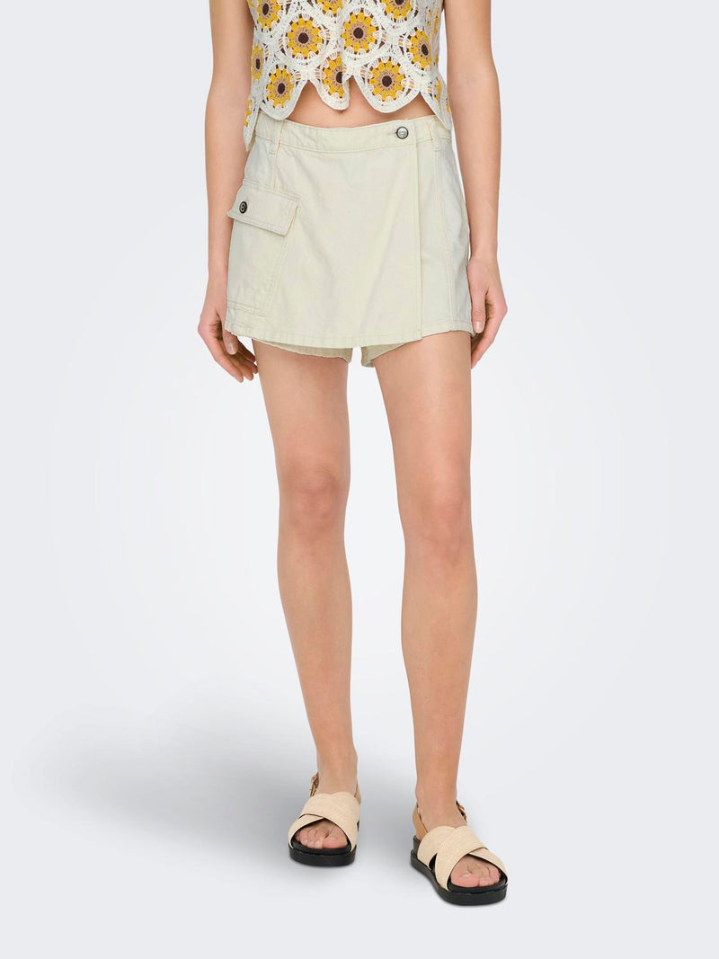 ONLMIRA REG ECRU DNM SKORT TAI
