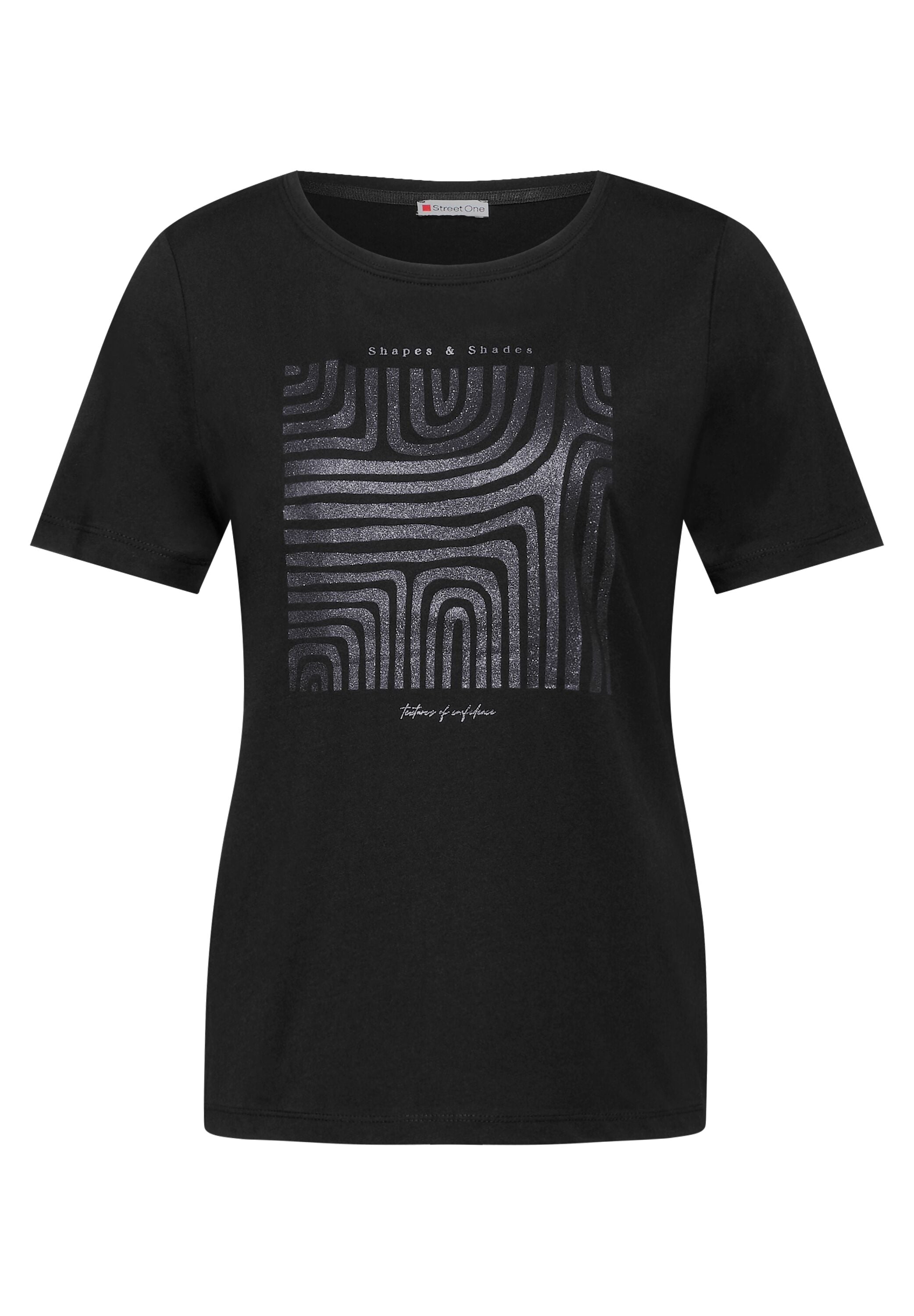 T-Shirt mit Glitter-Motiv