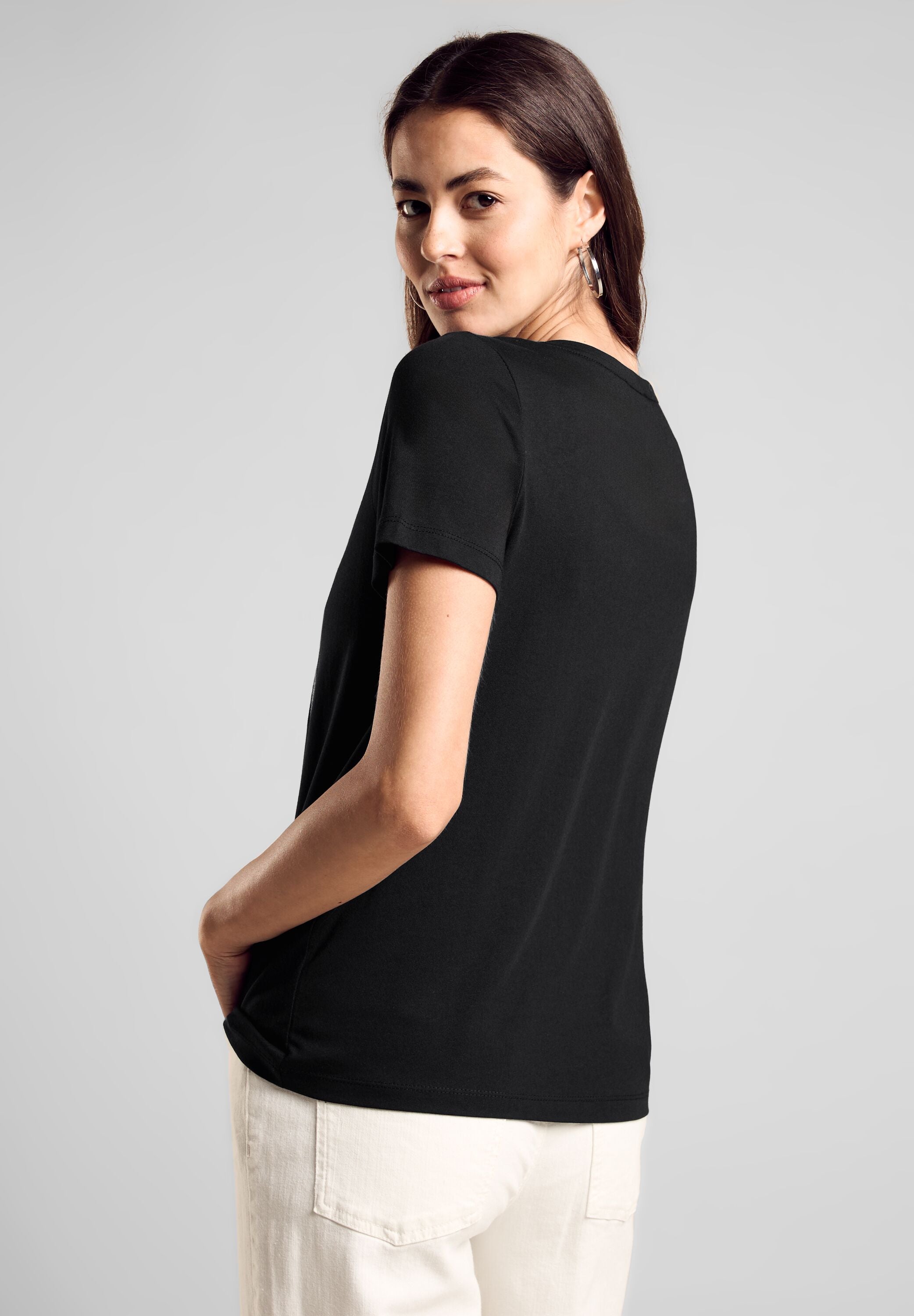 T-Shirt mit Glitter-Motiv