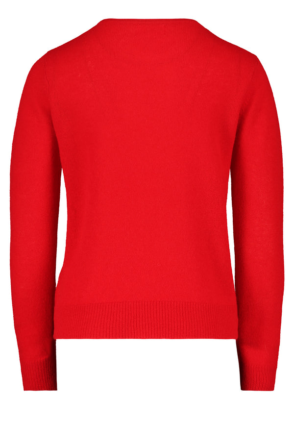 Feinstrickpullover 100 % Kaschmir mit Rundhalsausschnitt