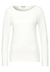 Shirt mit U-Boot-Ausschnitt
