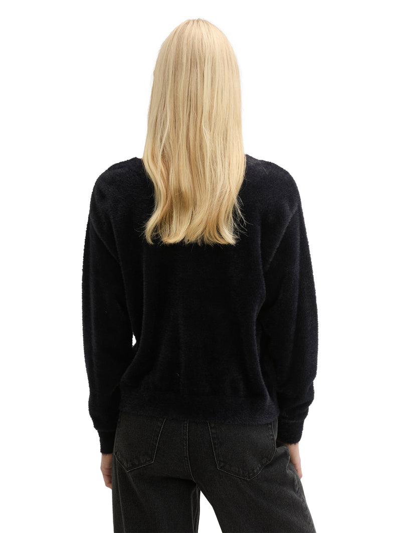 Strickpullover aus Federgarn