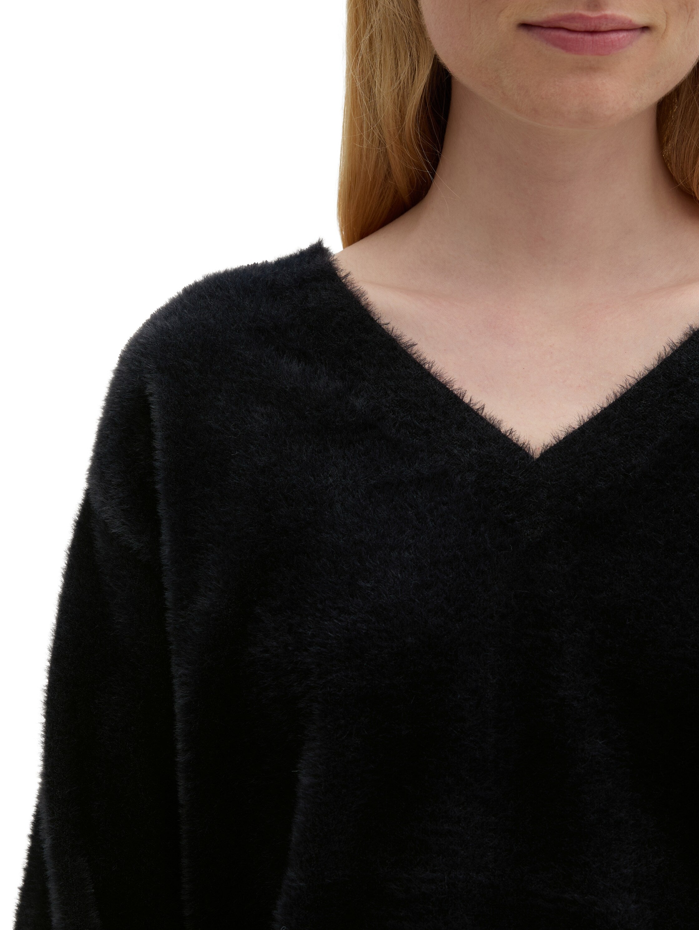 Strickpullover aus Federgarn