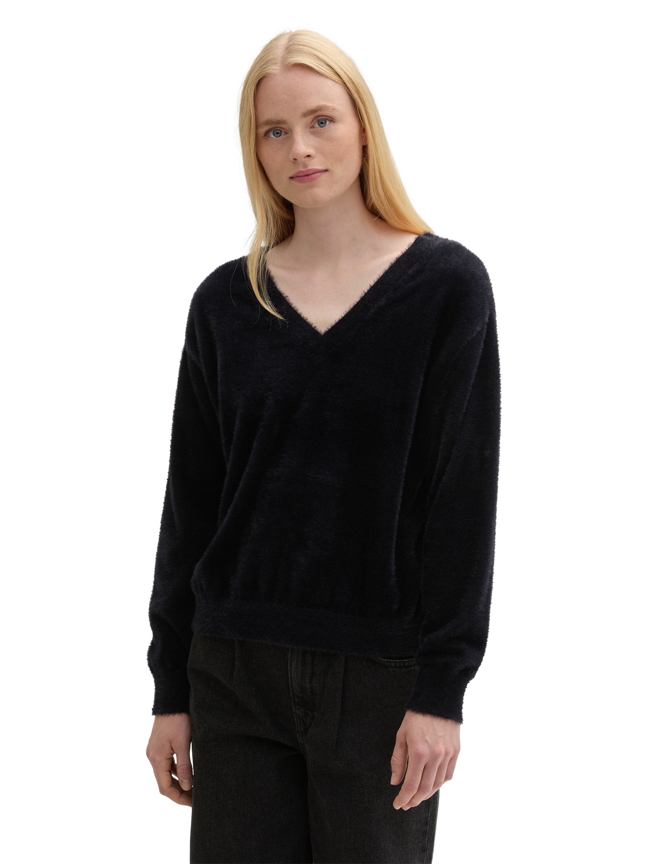 Strickpullover aus Federgarn