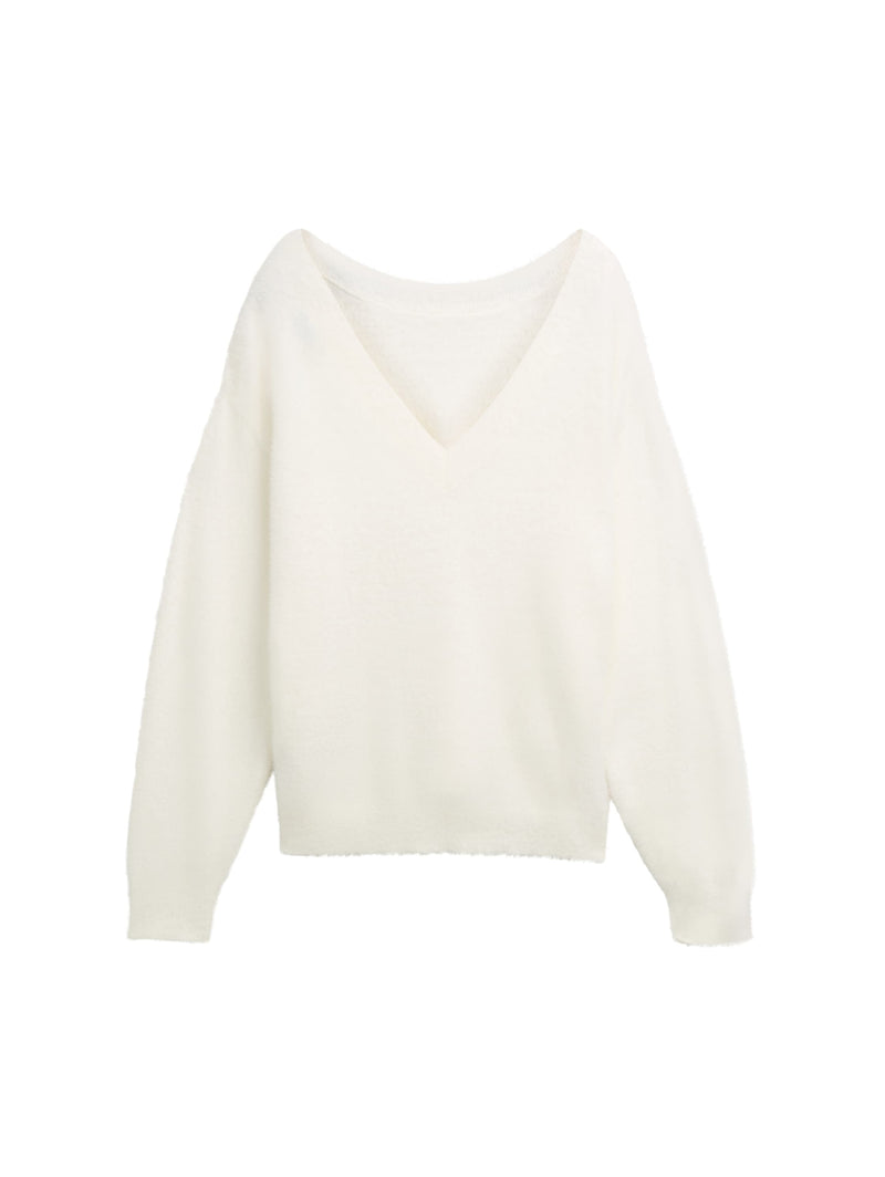 Strickpullover aus Federgarn
