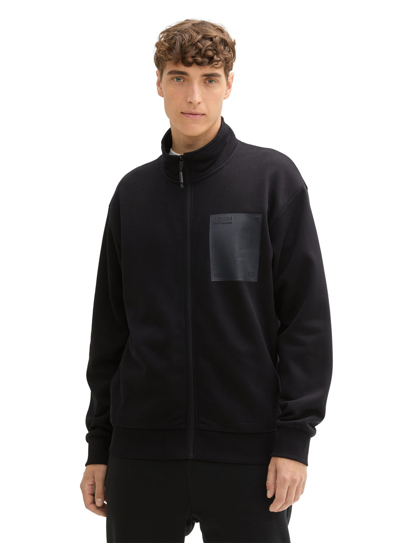 Sweatjacke mit Stehkragen