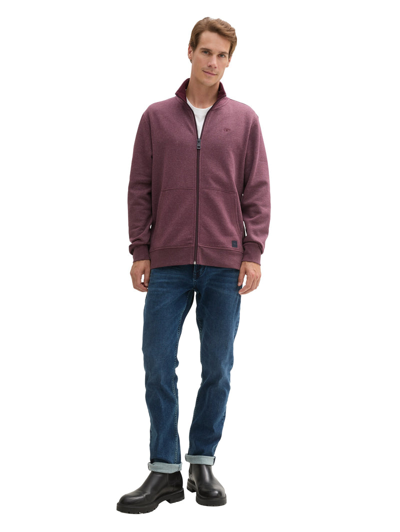 Sweatjacke in Melange Optik