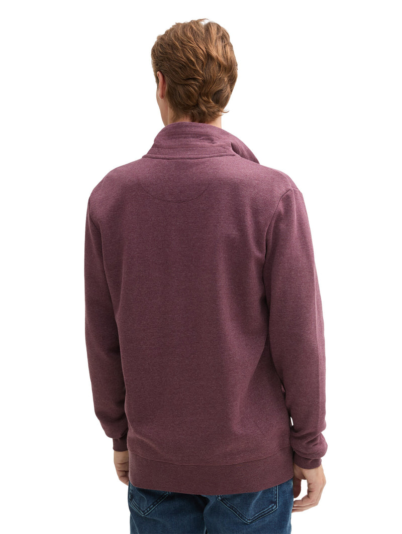 Sweatjacke in Melange Optik