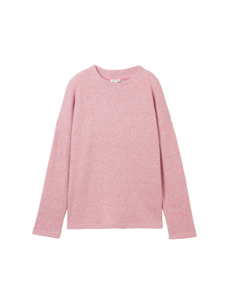 Sweatshirt mit Waffelstruktur