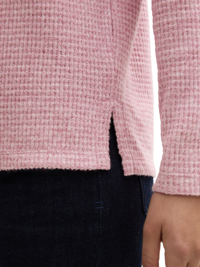 Sweatshirt mit Waffelstruktur