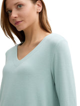 Langarmshirt mit V-Ausschnitt