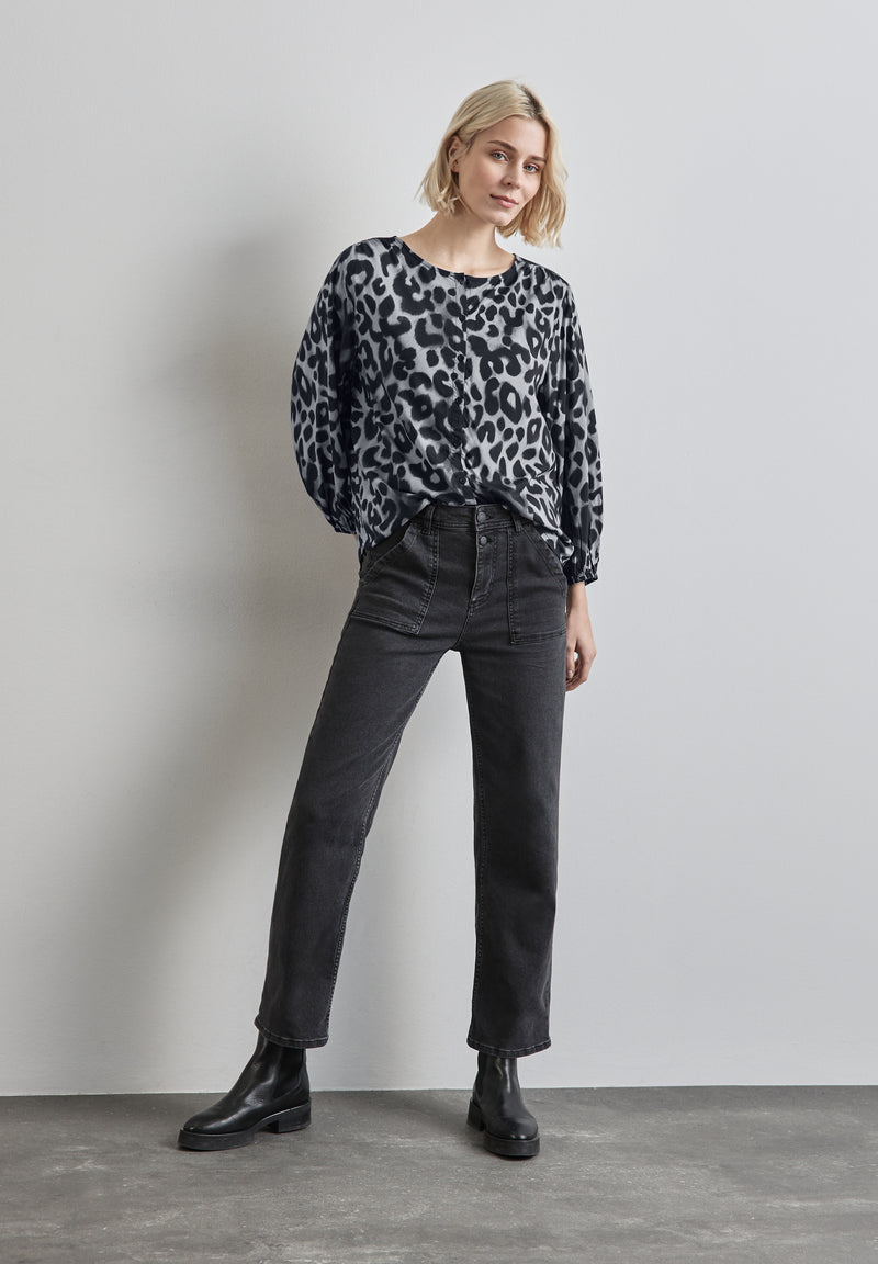 Bluse mit Raffungen