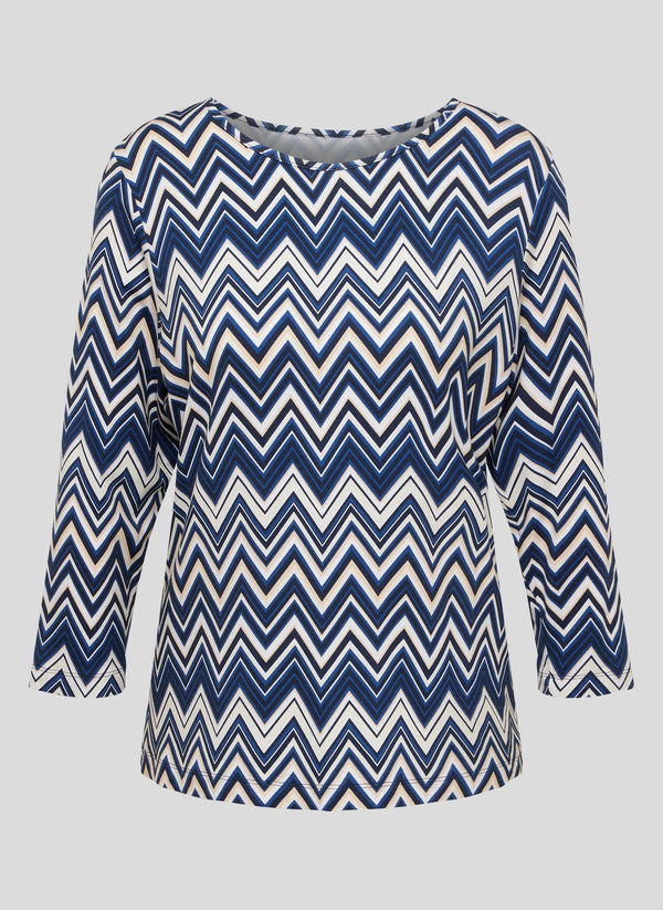 Modernes Shirt mit Zickzack-Muster