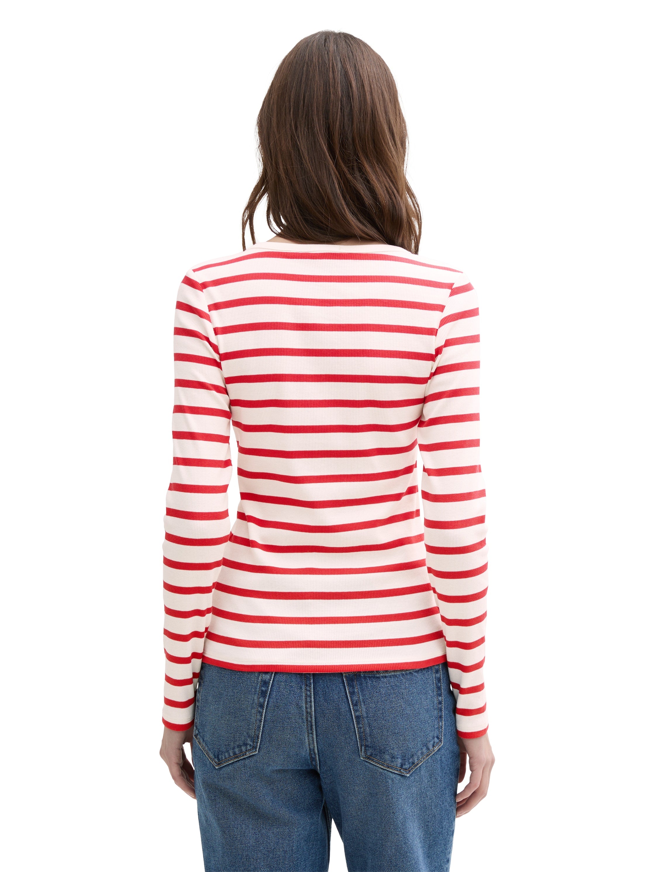 Ripp Henley Langarmshirt