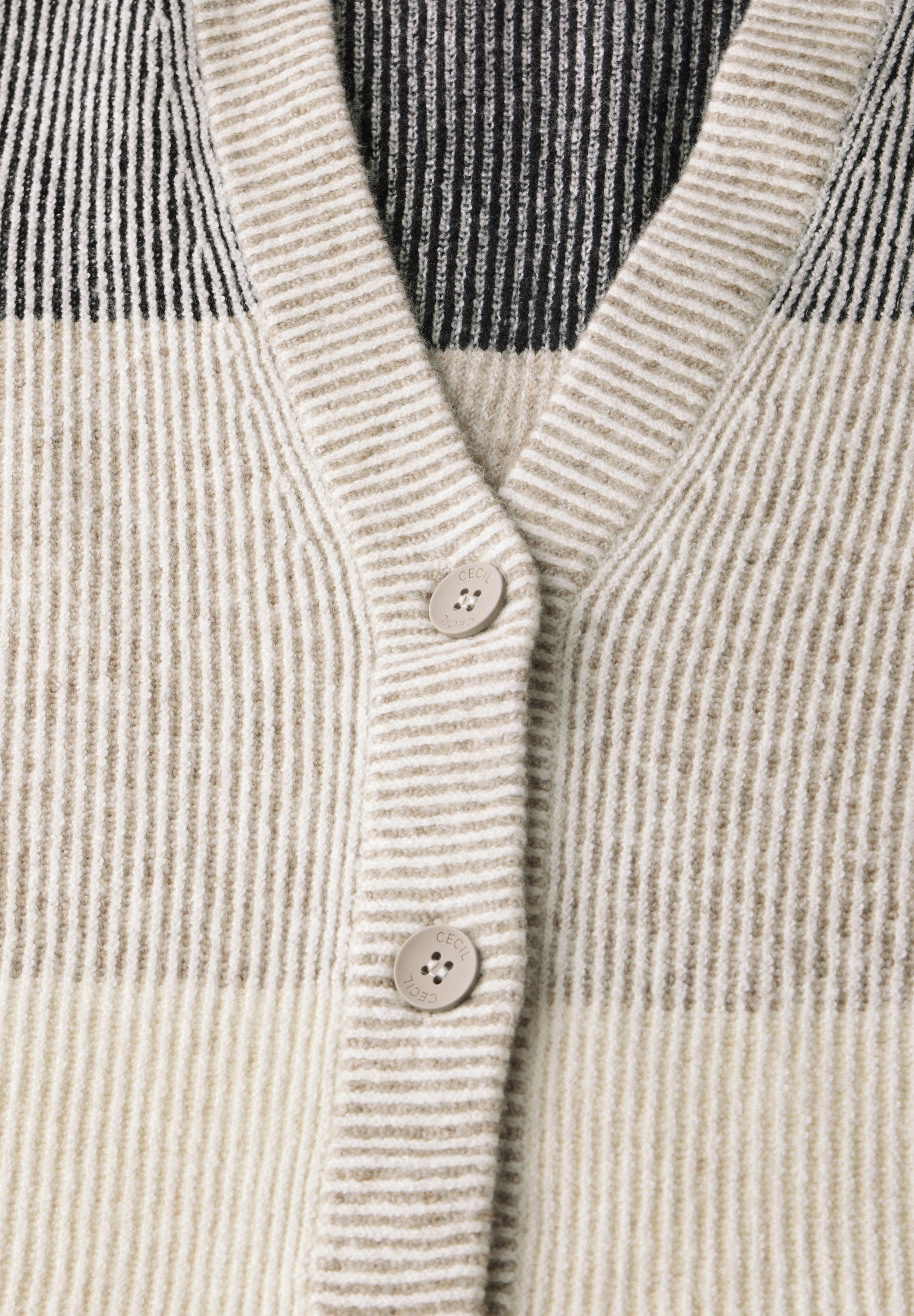 Cardigan mit Blockstreifen