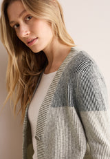 Cardigan mit Blockstreifen