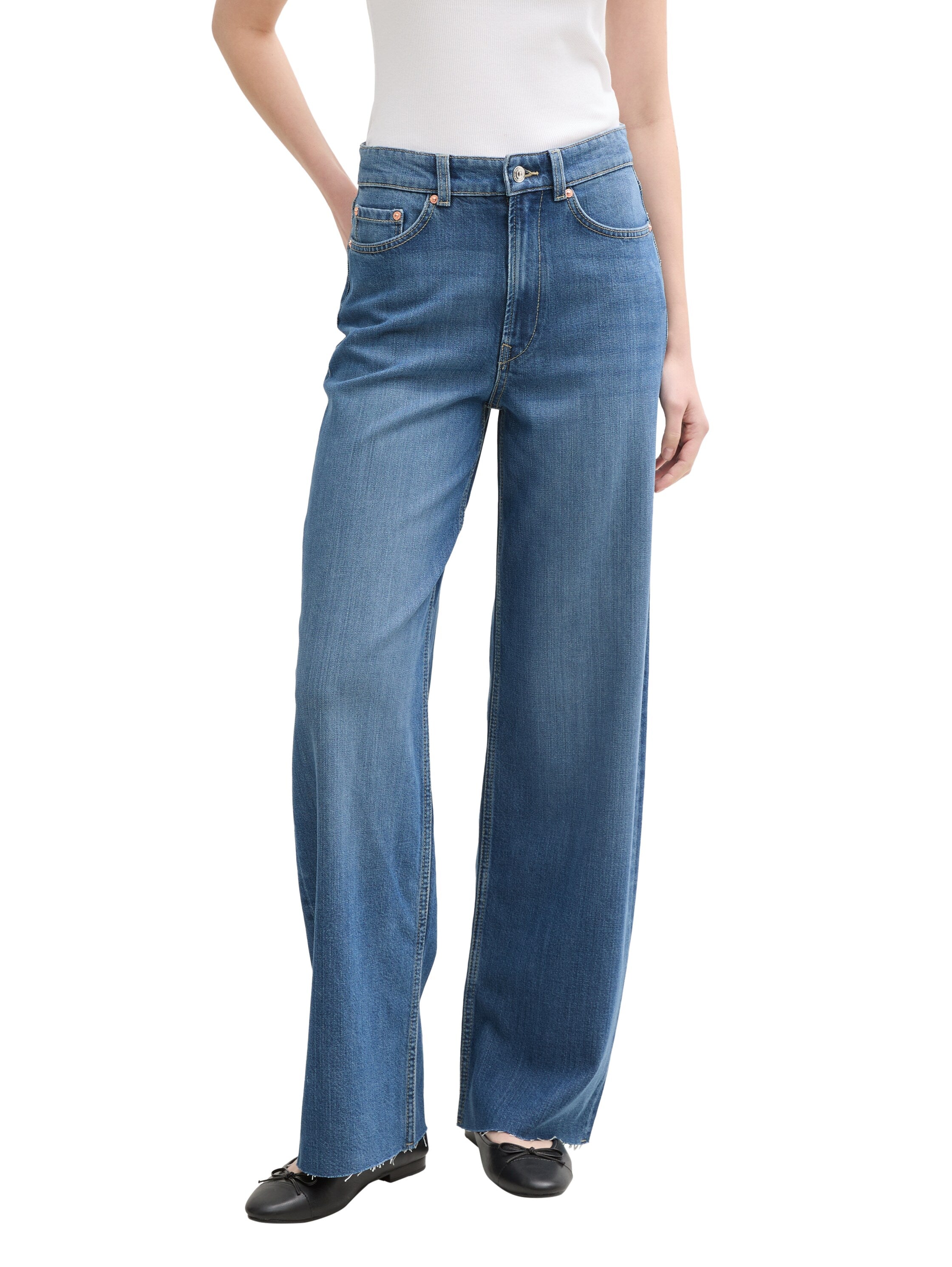 Wide Leg Jeans mit Stretch-Anteil