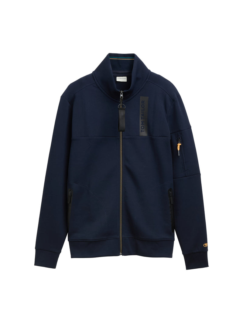 Sweatjacke mit Stehkragen