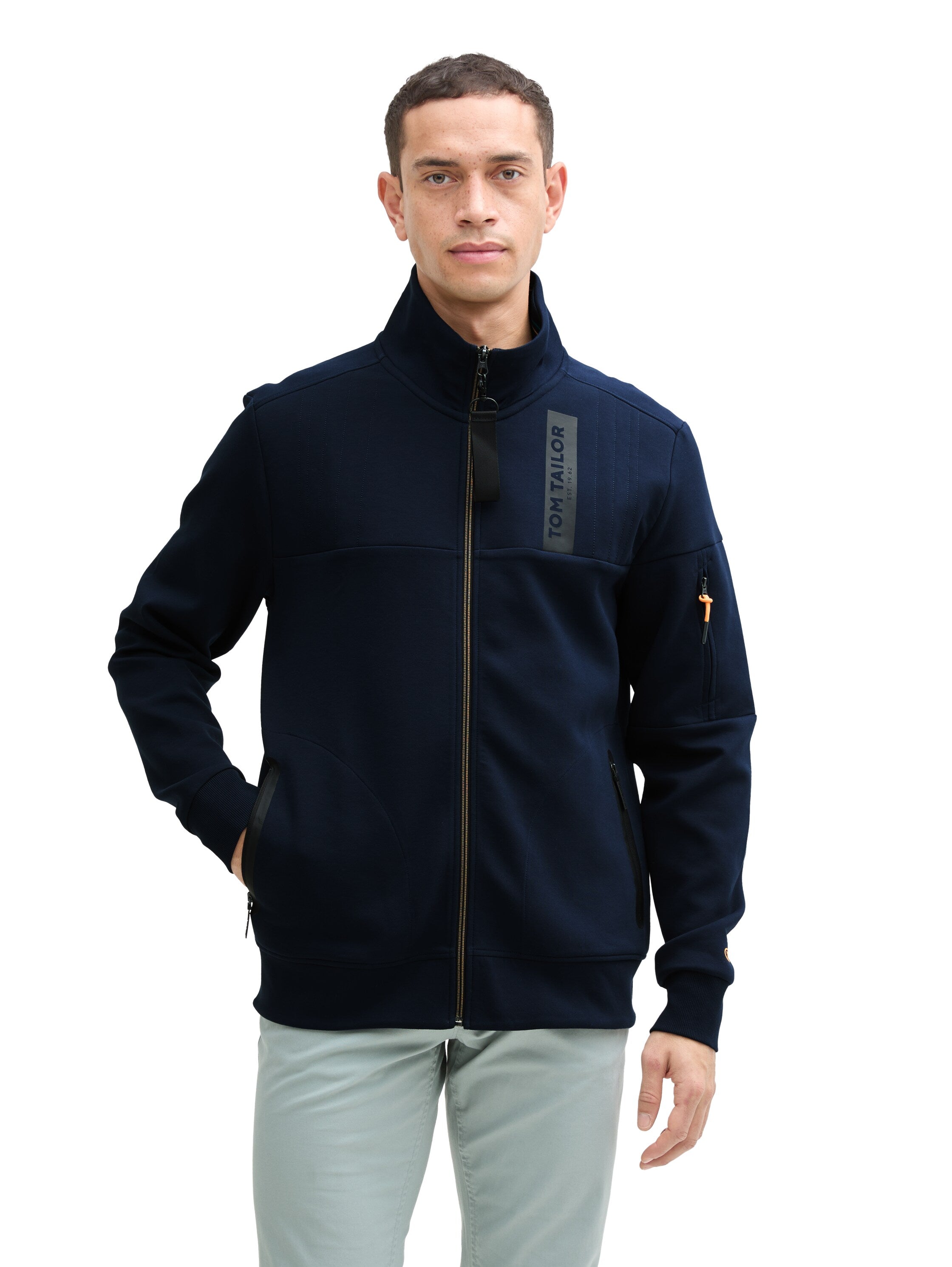 Sweatjacke mit Stehkragen