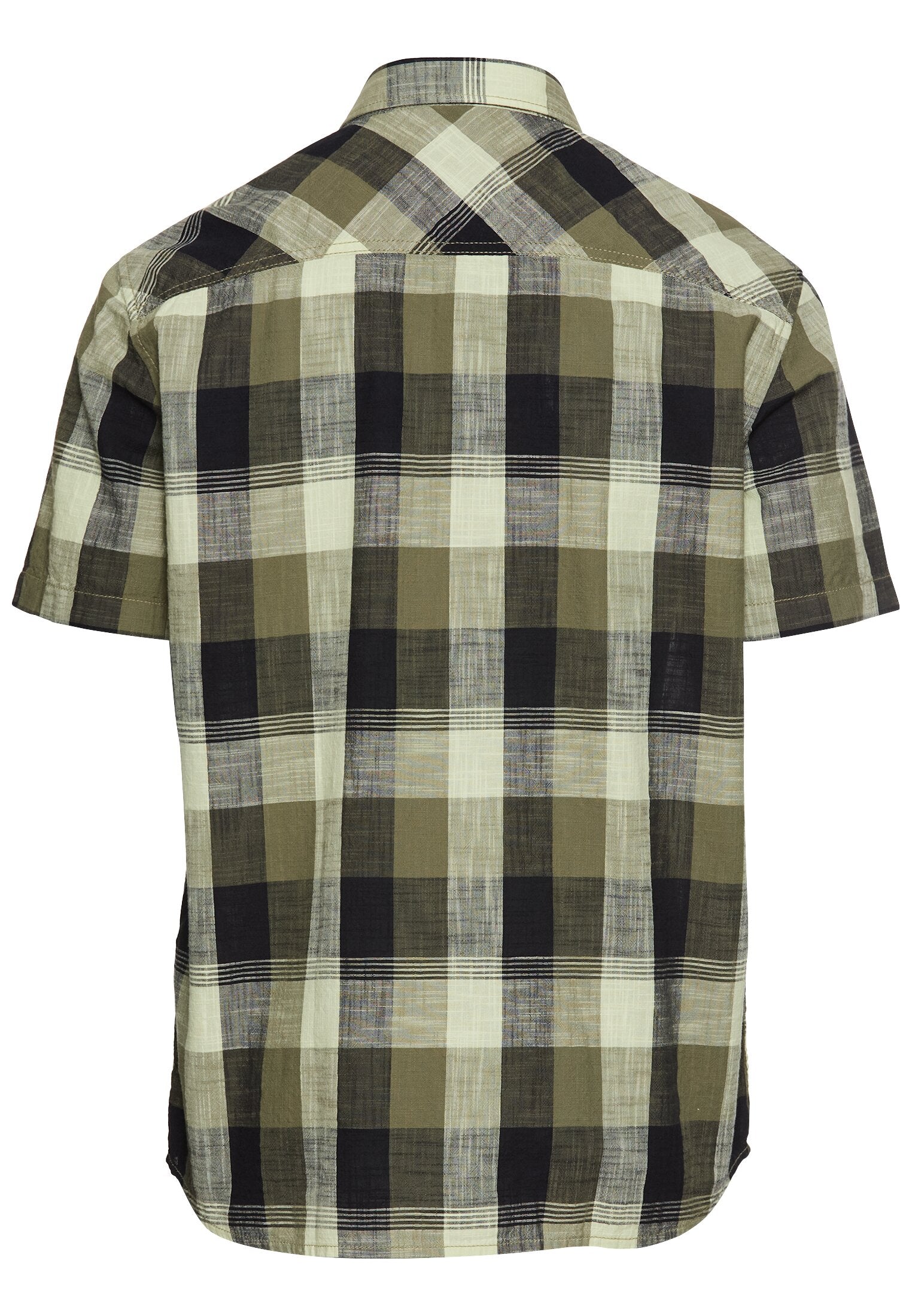 Kariertes Kurzarmhemd aus reiner Baumwolle