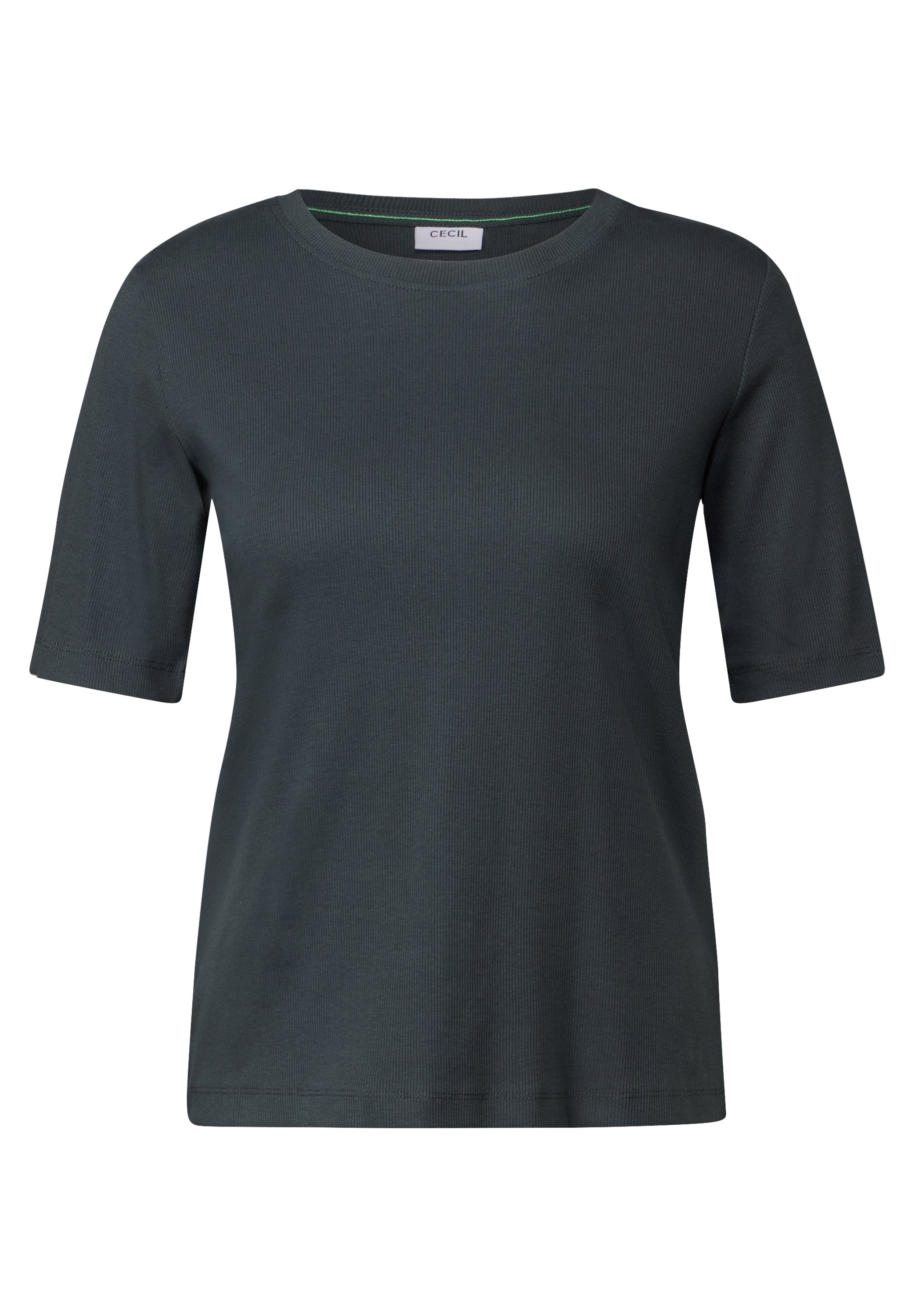 Basic Rippstruktur T-Shirt