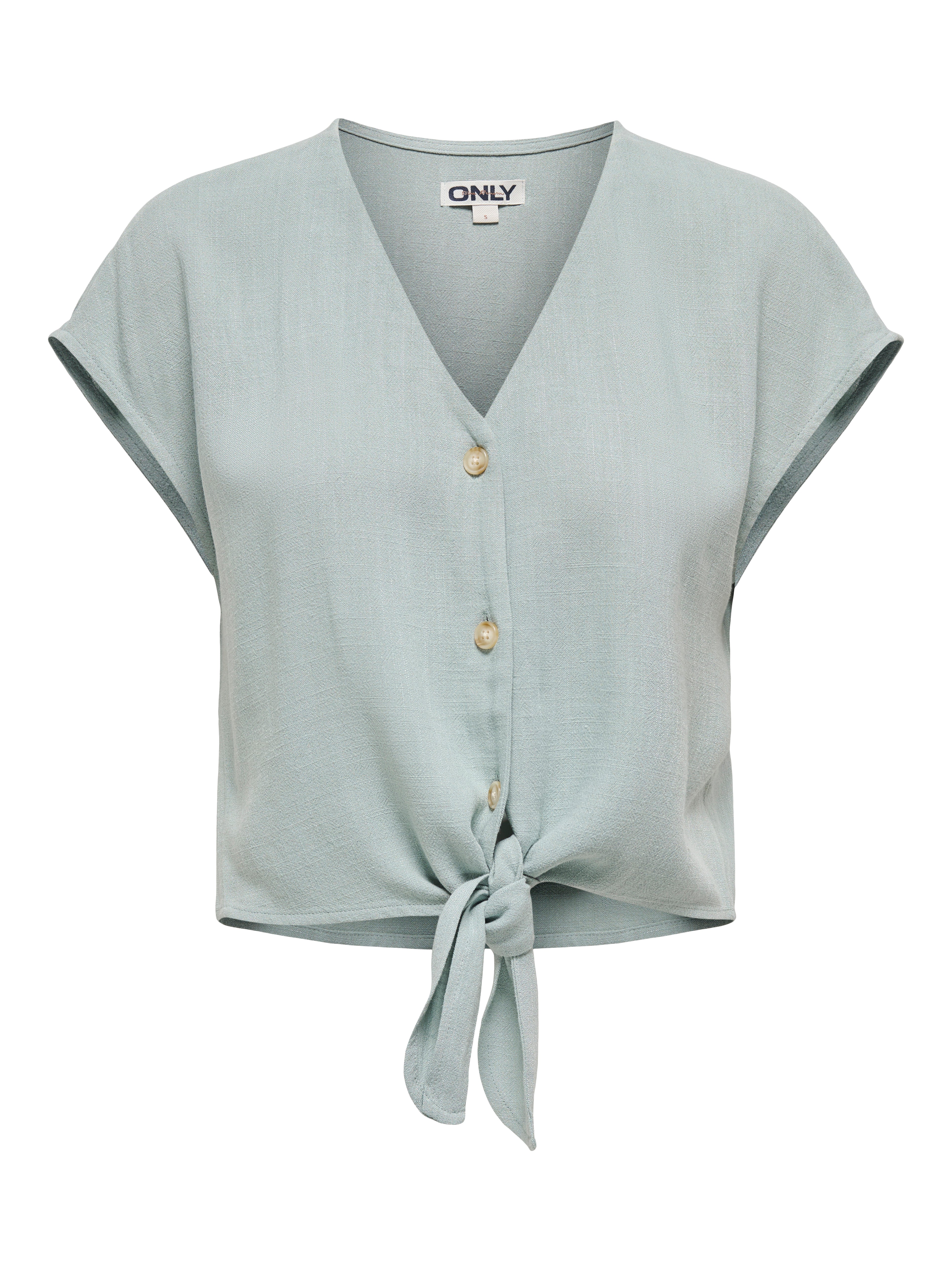 ONLSIESTA SS KNOT LIN BL SHIRT PNT NOOS