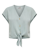 ONLSIESTA SS KNOT LIN BL SHIRT PNT NOOS