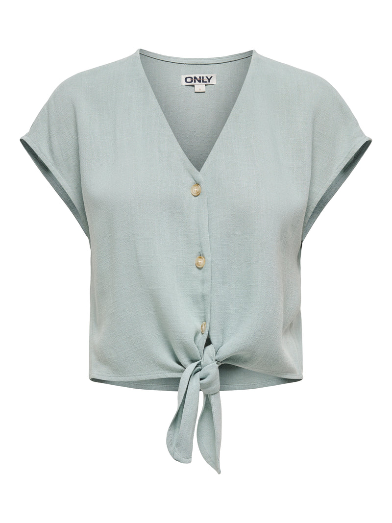 ONLSIESTA SS KNOT LIN BL SHIRT PNT NOOS