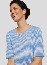 T-Shirt mit dezentem Strass-Schriftzug