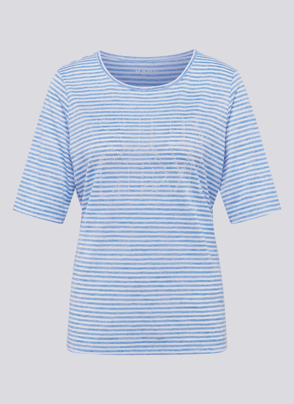T-Shirt mit dezentem Strass-Schriftzug