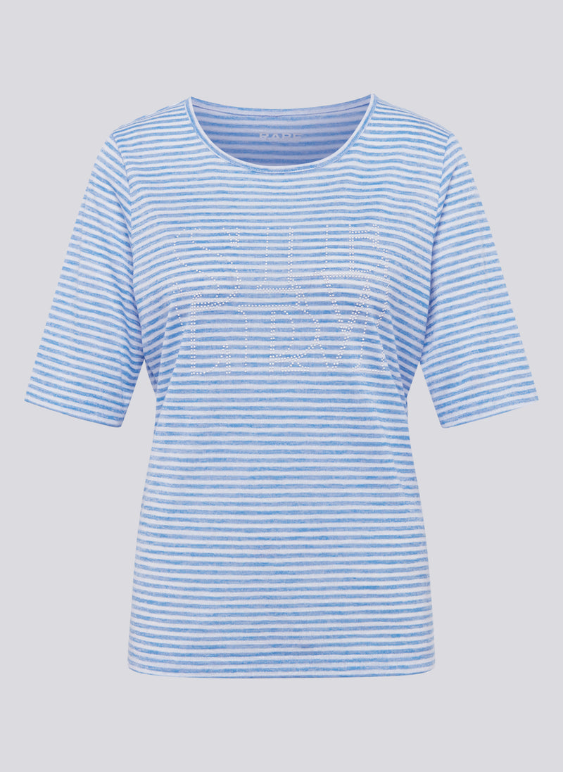 T-Shirt mit dezentem Strass-Schriftzug