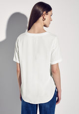 Bluse in Unifarbe